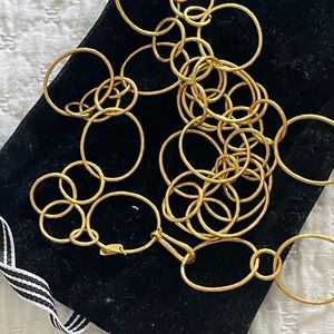 Beautiful gold Julie Vos necklace with clasp. Can be worn long or as a choker.